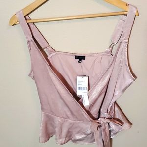 Buckle Black Wrap Top